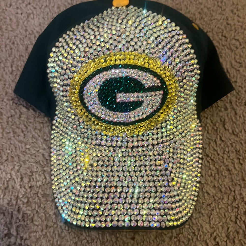 Greenbay Packers Bling Swavorski hat. New.